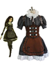 Fasching Alice Madness Returns Alice Steampunk Kleid-Kunstleder