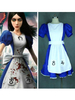 Fasching Alice Madness Returns Cosplay Kleid Kunstleder