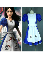 Fasching Alice Madness Returns Cosplay Kleid Kunstleder