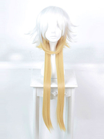 Fasching Anime Kawii Mädchen Blonde weiße lockige Cosplay Perücke Faschingskostüme