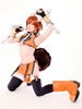 Fasching BlazBlue Kammwolle Spiel Oberteil&Rock&Unterhosen&mit Handschuhe&und Kopftuch