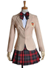 Fasching Chihayafuru Cosplay Kostüm Ayase Chihaya 4 Stück Schuluniform Set Fasching Faschingskostüme