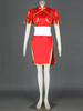 Fasching Chun-Li Faux Leder Street Fighter Cosplay Kostüm in Rote