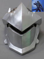 Fasching Cosplay Maske Harz mit Helm Overwatch Genji Cosplay Maske Faschingskostüme
