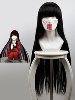 Fasching Cosplay Perücke Hitzebeständigen Faser in Schwarz mit Perücke Japanischer Anime Faschingskostüme