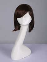 Fasching Cosplay Perücke Hitzebeständigen Faser Oginome Ringo Perücke Bob von MAWARU-PENGUINDRUM Braunschwarz mit Perücke Japanischer Anime Faschingskostüme