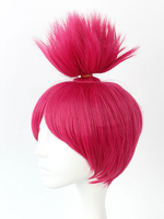 Fasching Cosplay Perücke Hitzebeständigen Faser Perücke Disney Magenta mit Perücke
