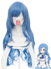 Fasching Cosplay Perücke in Blau Hitzebeständigen Faser mit Perücke Japanischer Anime Cosplay Faschingskostüme