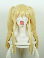 Fasching Cosplay Perücke in Golden Hitzebeständigen Faser Cosplay mit Perücke Japanischer Anime Faschingskostüme
