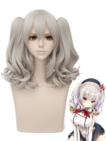 Fasching Cosplay Perücke Kantai Sammlung in Hellgrau Hitzebeständigen Faser mit Perücke Japanischer Anime Faschingskostüme