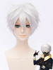 Fasching Cosplay Perücke Toukenranbu Nakigitsune in Silbern Hitzebeständigen Faser mit Perücke Japanischer Anime Faschingskostüme