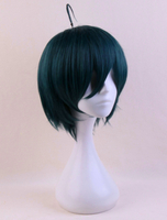 Fasching Cosplay Perücke von Danganronpa in Schwarz Hitzebeständigen Faser mit Perücke Spiel Faschingskostüme