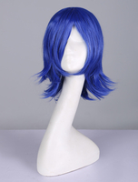 Fasching Cosplay Perücke von Fairy Tail Juvia Lockser Perücke in Blau Hitzebeständigen Faser Cosplay mit Perücke Japanischer Anime Faschingskostüme