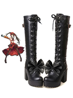 Fasching Date A Live Tokisaki Kurumi Fasching Cosplay Schuhe Gothic Lolita Dress Version Faschingskostüme