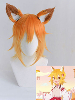 Fasching Die hilfreiche Fox Senko San Cosplay Senko Perücke Microfaser Side Parting Cosplay Perücken Faschingskostüme