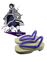 Fasching Dämonentöter Kimetsu No Yaiba Iguro Obanai Clogs und Socken Anime Cosplay Schuhe