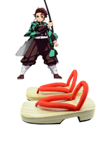 Fasching Dämonentöter Kimetsu No Yaiba Kamado Tanjirou Clogs und Socken Anime Cosplay Zubehör