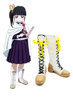 Fasching Dämonentöter: Kimetsu No Yaiba Kanao Tsuyuri Weiße Stiefel Anime Cosplay Schuhe
