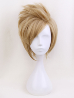 Fasching Final Fantasy XV Prompto Argentum Cosplay Hellbraune Perücke Faschingskostüme