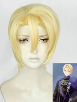 Fasching Fire Emblem Three House Cosplay Zubehör Dimitri Alexandre Bladud Blonde Cosplay Perücke Faschingskostüme
