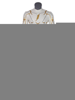 Fasching Flash Cosplay Weiß Leder Kunstleder Set DC Das Flash Comics Cosplay Kostüm Faschingskostüme