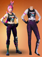 Fasching Fortnite Cosplay Kostüme Black Trikot Fortnite Jumpsuit Power Chord Cosplay Personalisierte Lycra Spandex Lycra Spiel Cosplay Kostüme Faschingskostüme