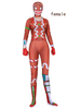 Fasching Fortnite Cosplay Kostüme Oragnge Red Fortnite Game Trikot Jumpsuit Frohe Marodeur Lycra Spandex Spiel für Erwachsene Cosplay Kostüme Faschingskostüme