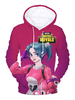 Fasching Fortnite Cosplay Kostüme Pink 3D Digital Printed Hoodie Faschingskostüme