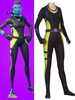 Fasching Fortnite Cosplay Kostüme Schwarz Fortnite Spiel Trikot Overall Riff Ranger Lycra Spandex Kinder Spiel Cosplay Kostüme Faschingskostüme