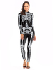 Fasching Fortnite Skull Trooper Fasching Damen Cosplay Kostüm Overall Karneval Kostüm Faschingskostüme
