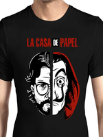 Fasching Geld Überfall T-Shirt Dali Rot La Casa De Papel Tee