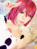 Fasching Gowther Cosplay Perücke Die sieben Todsünden Ziegensünde der Lust Rose Red Cosplay Perücken Faschingskostüme
