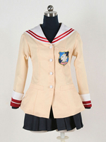 Fasching Japanisches Anime Cosplay Clannad Mädchen Schuluniform 3 Stücke Cosplay Kostüm Fasching Faschingskostüme