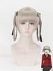 Fasching Kakegurui Cosplay Silber Momobami Kirari Mikrofaser Perücke Side Parting Cosplay Perücken Faschingskostüme