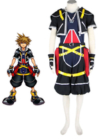 Fasching Kingdom Hearts Sora Cosplay Kostüm in Schwarz