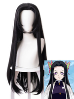 Fasching Kochou Kanae Cosplay Perücken Demon Slayer: Kimetsu No Yaiba Black Cosplay Perücke Faschingskostüme