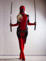 Fasching Lady Deadpool Fasching Cosplay Kostüm