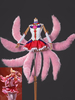 Fasching Liga der Legende Lol Star Guardian Ahri Cosplay Schwanz Karneval Kostüm Faschingskostüme