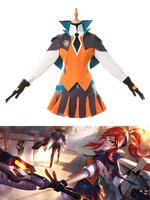 Fasching Liga der Legenden Lacus Clyne Orange Set Fasching Spiel Cosplay Kostüme Faschingskostüme