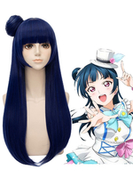 Fasching LoveLive! Sonnenschein! Aqours Tsushima Yoshiko Cosplay Perücke