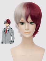 Fasching Mein Held Academia Boku kein Held Academia Todoroki Shouto Cosplay Perücke