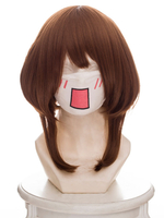 Fasching My Hero Academia Cosplay BNHA Uraraka Ochako Perücke Faschingskostüme