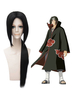 Fasching Naruto Uchiha Itachi 70cm schwarze Anime Cosplay Perücke