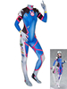 Fasching Overwatch Cosplay Kostüme D VA Blue Lycra Spandex Jumpsuit Spiel Trikot Spiel Cosplay Kostüme Faschingskostüme