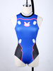Fasching Overwatch D.va Badeanzug Cosplay Kostüm blauen Overall