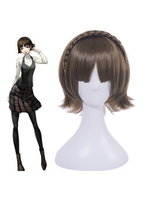 Fasching Persona 5 Makoto Niijima Karneval Cosplay Perücke Faschingskostüme
