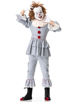 Fasching Phantasie Kostüm Clown Pennywise Lustiges Kostüm Hellgrau Schößchen Feiertage Kostüme Fasching