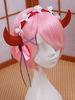 Fasching Rezero Beginn des Lebens in einer anderen Welt Ram Fasching Cosplay Headwear Little Demon Faschingskostüme