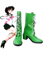 Fasching Sailor Moon Sailor Jupiter Kino Makoto Cosplay imitiert Lederschuhe