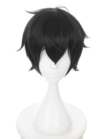 Fasching Schwarze Cosplay Perücke Tate No Yuusha No Nariagari Perücke Naofumi Iwatani Cosplay Perücken Faschingskostüme